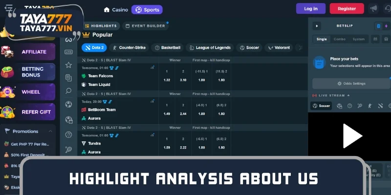 Highlight analysis about us