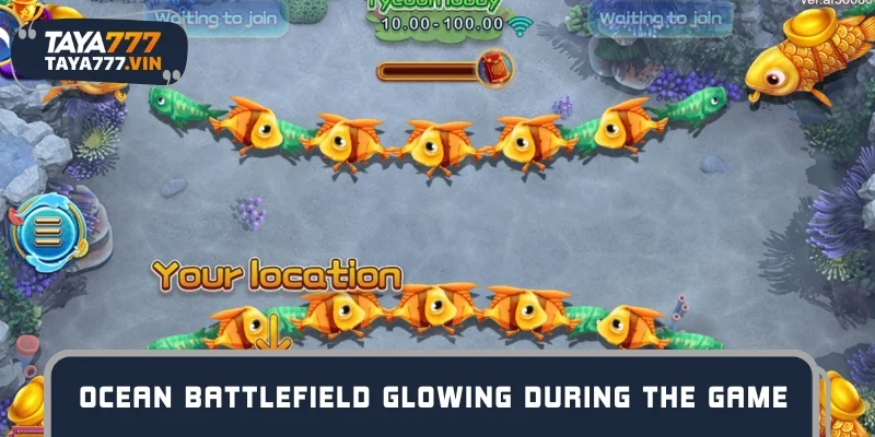 Ocean battlefield glowing during the game