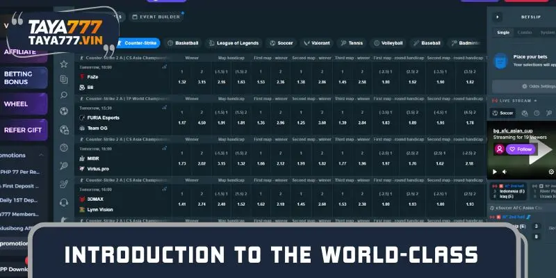 Introduction to the world-class TAYA777 Sport platform