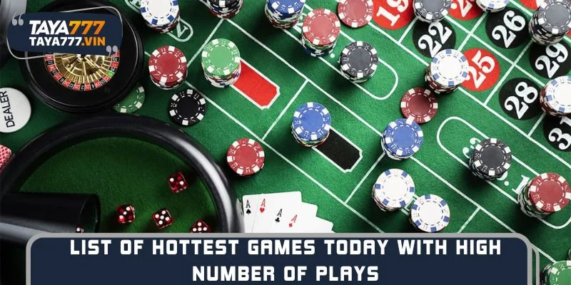 List of hottest games today with high number of plays