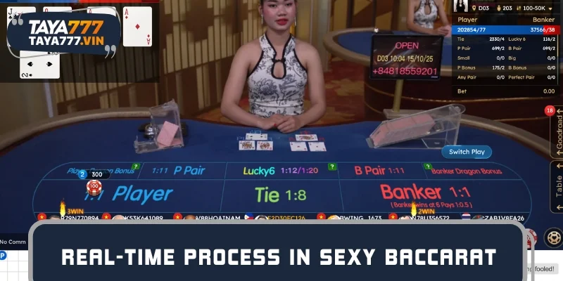 Real-time gameplay process with live dealers