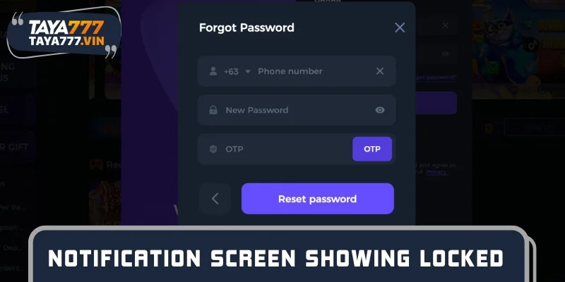 Notification screen showing a temporarily locked