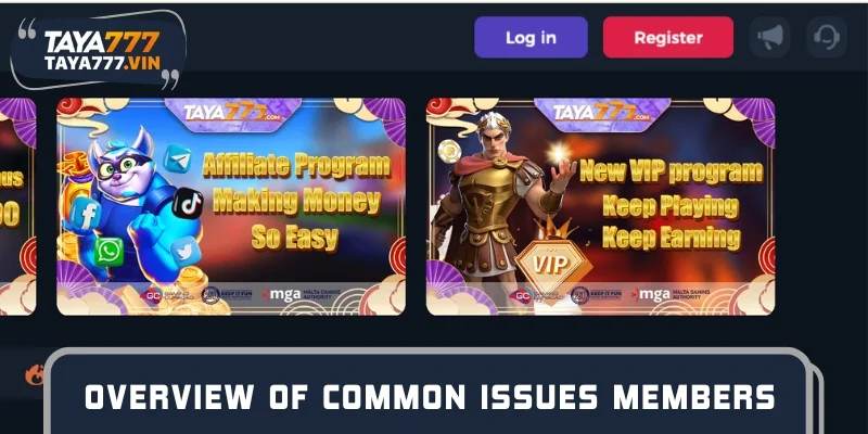 Overview of common issues members often encounter