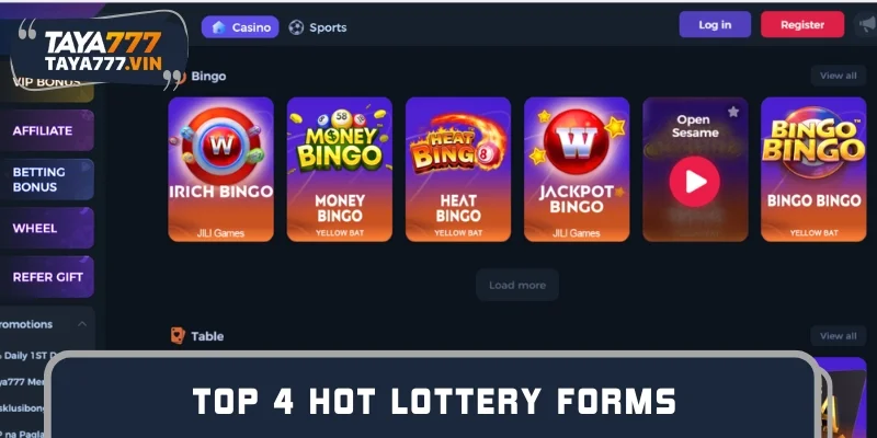 Top 4 hot lottery forms