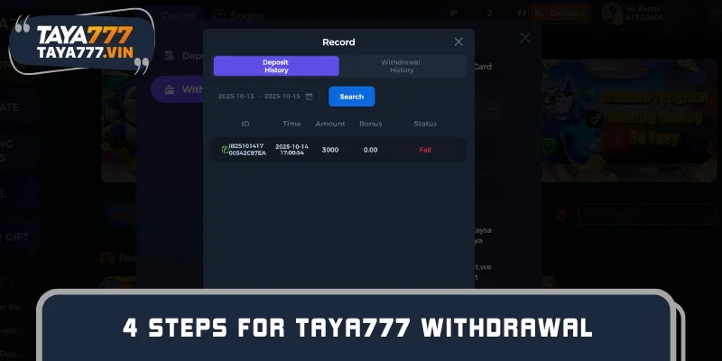 4 steps for a smooth and secure TAYA777 withdrawal